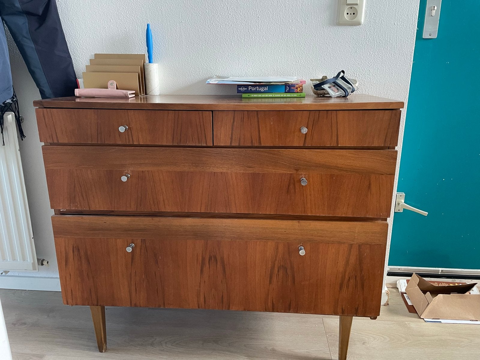 Vintage ladekast/schoenenkast - Jaren '60 design, Ophalen, Gebruikt
