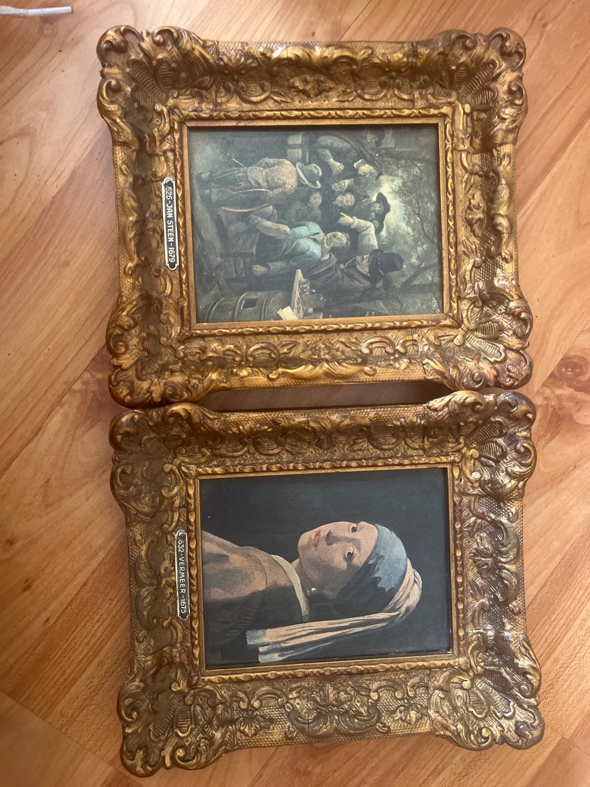 Twee klassieke schilderijen in houten lijsten, Ophalen, Doek, Portret of Personen, Bijzondere lijst