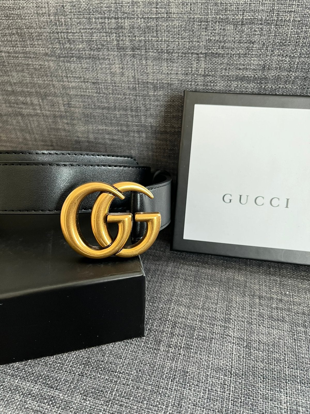 GUCCI RIEM/ GG BELT/ NIEUW IN DOOS, Kleding | Heren, Riemen en Ceinturen, Nieuw, Riem of Ceintuur, 105 tot 115 cm, Zwart, Ophalen of Verzenden