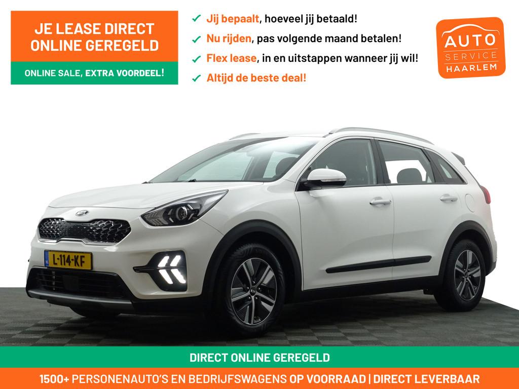 Kia Niro 1.6 GDi Hybrid DynamicLine- NAP 52dkm, Ada Cruise,, Auto's, Gebruikt, Leder en Stof, Wit, Origineel Nederlands