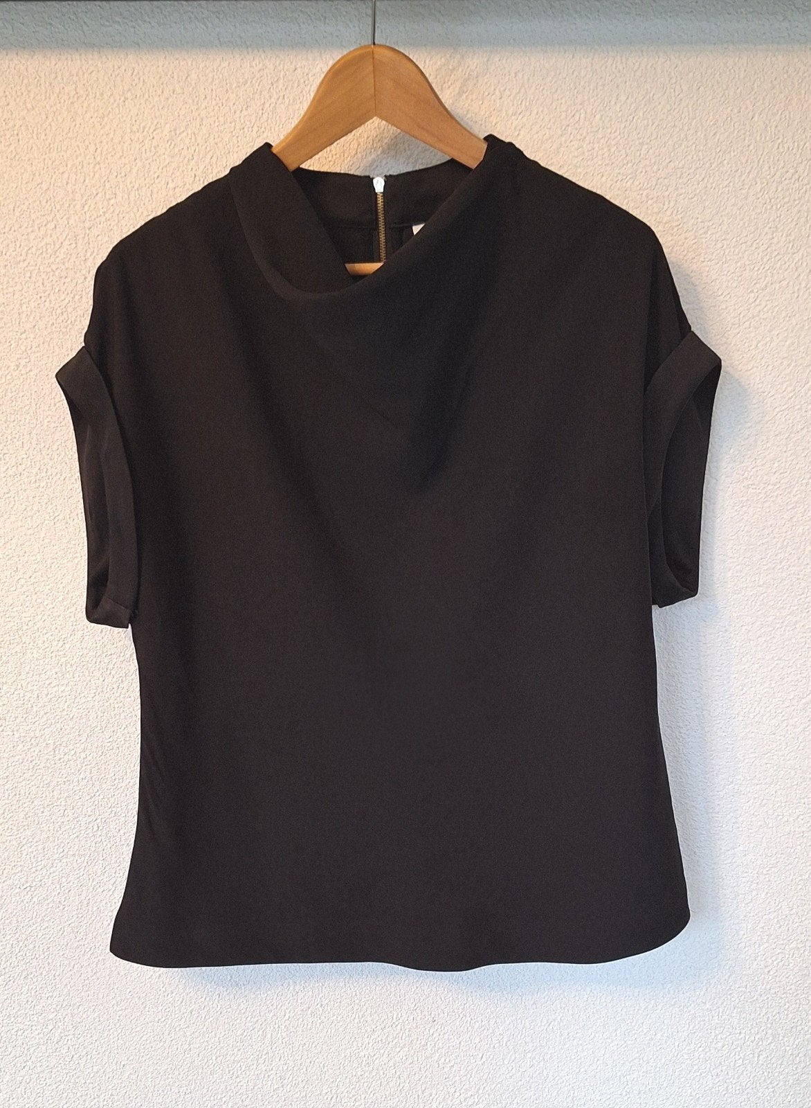 Dante6 blouse top tshirt dante 6 40 zwart waterval hals 4, Zwart, Ophalen of Verzenden, Zo goed als nieuw, Korte mouw