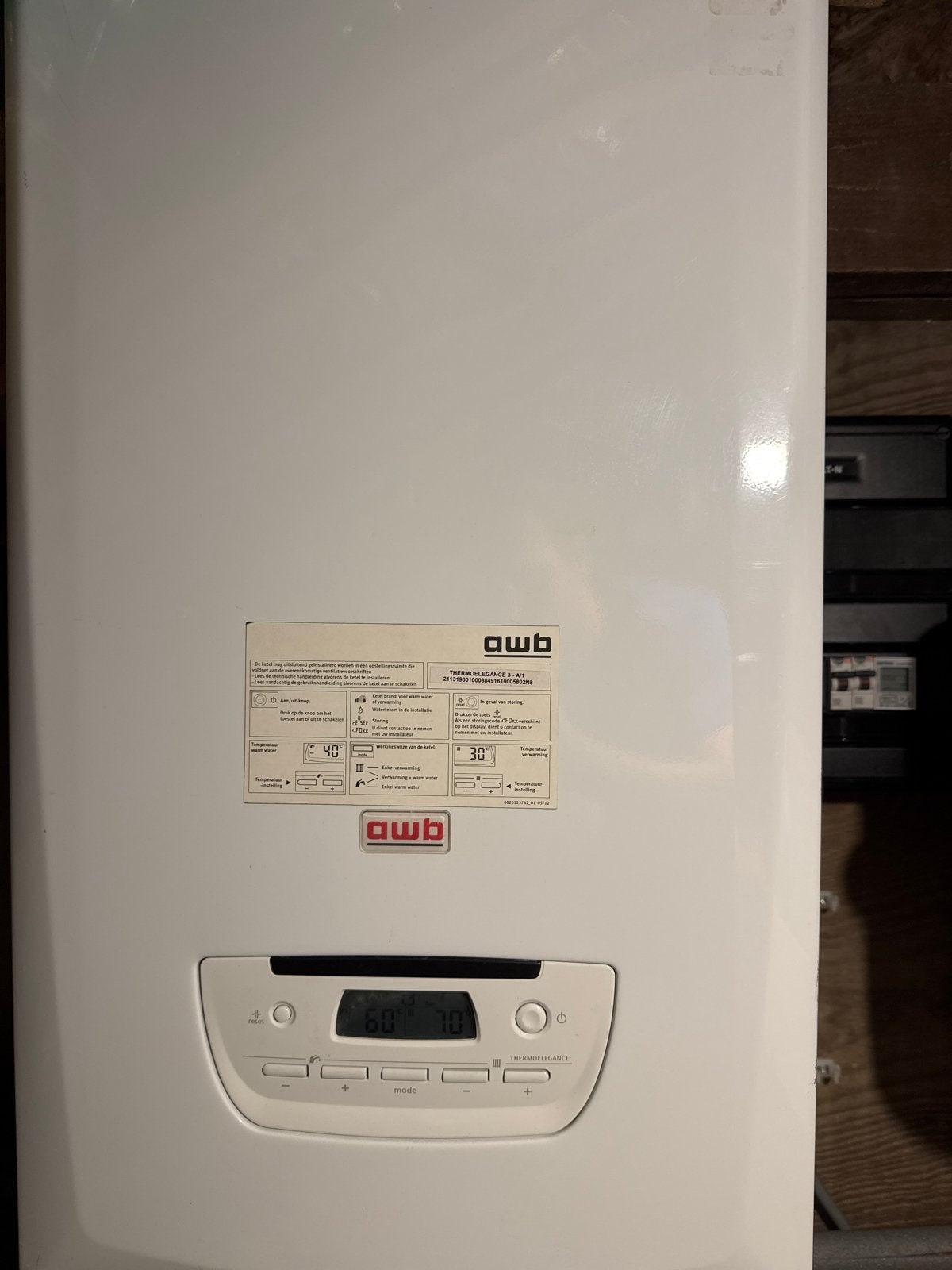 AWB ThermoElegance 3 - A/1 CV-ketel CW3, Ophalen, Gebruikt, Hoog rendement (Hr), Cv-ketel of Combi-ketel
