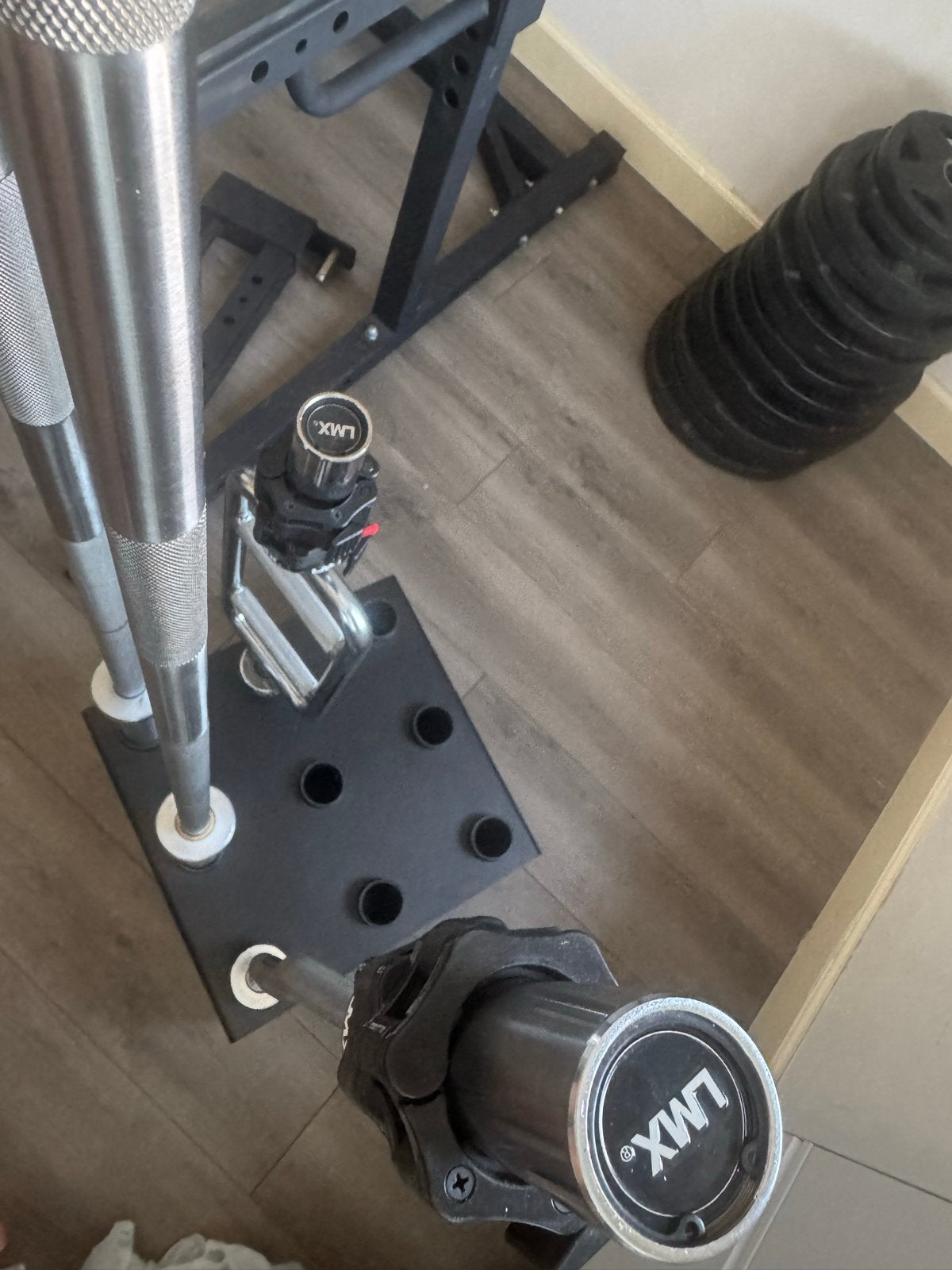 Lifemaxx Crossmaxx LMX Halterstangen en houde, Ophalen, Zo goed als nieuw, Armen, Halterstangen