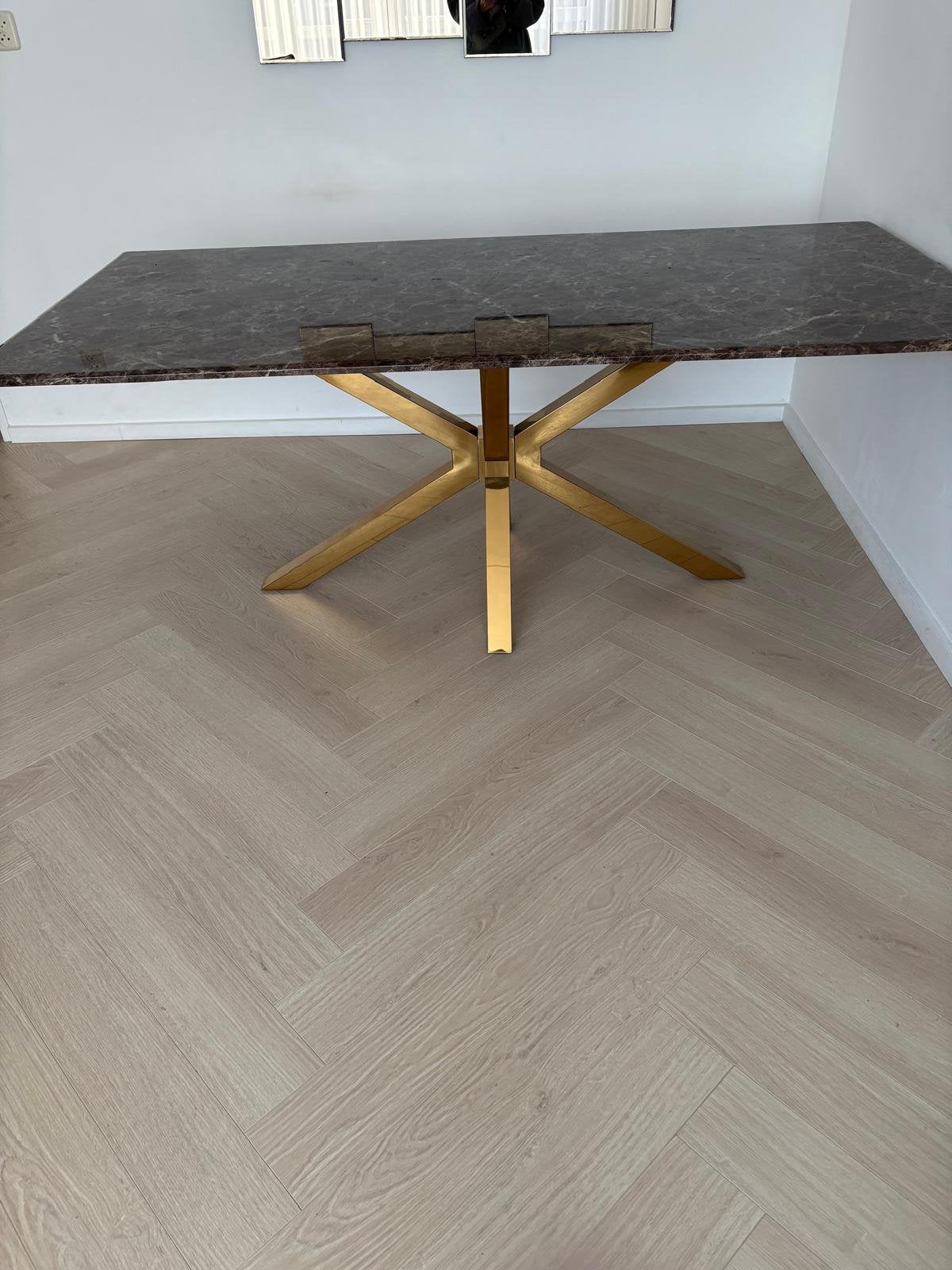 Richmond Interiors Conrad eettafel – 200x100 cm, Ophalen, 100 tot 150 cm, 200 cm of meer, Zo goed als nieuw