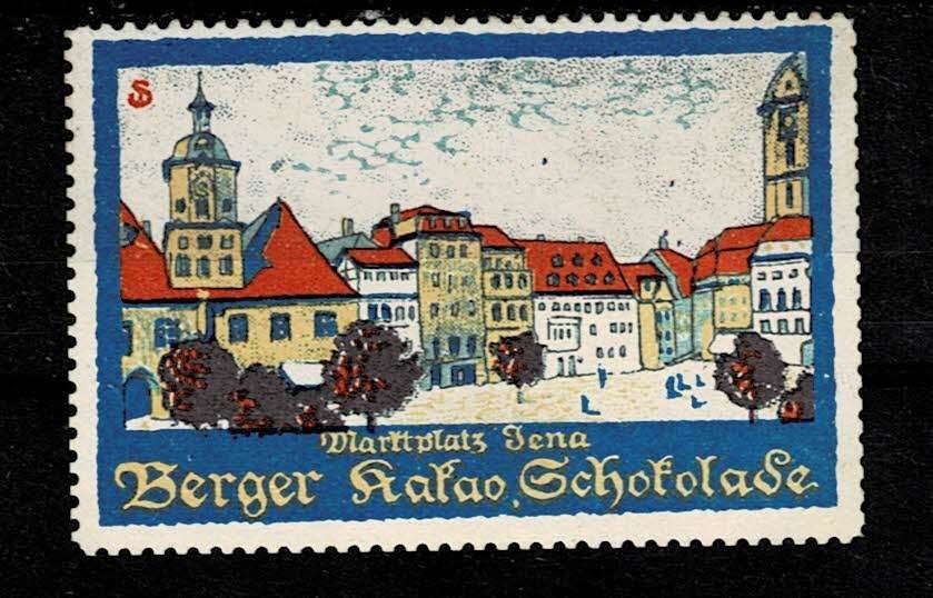 sluitzegel Duitsland BERGER KAKAO, Postzegels en Munten, Ophalen of Verzenden, Overige thema's