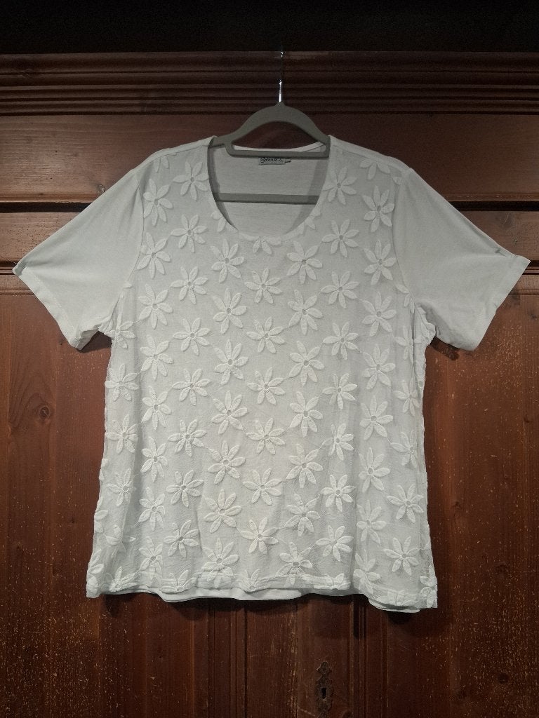 Gabriella K. wit romantische kanten shirt 46, Kleding | Dames, Wit, Maat 46/48 (XL) of groter, Ophalen of Verzenden, Zo goed als nieuw