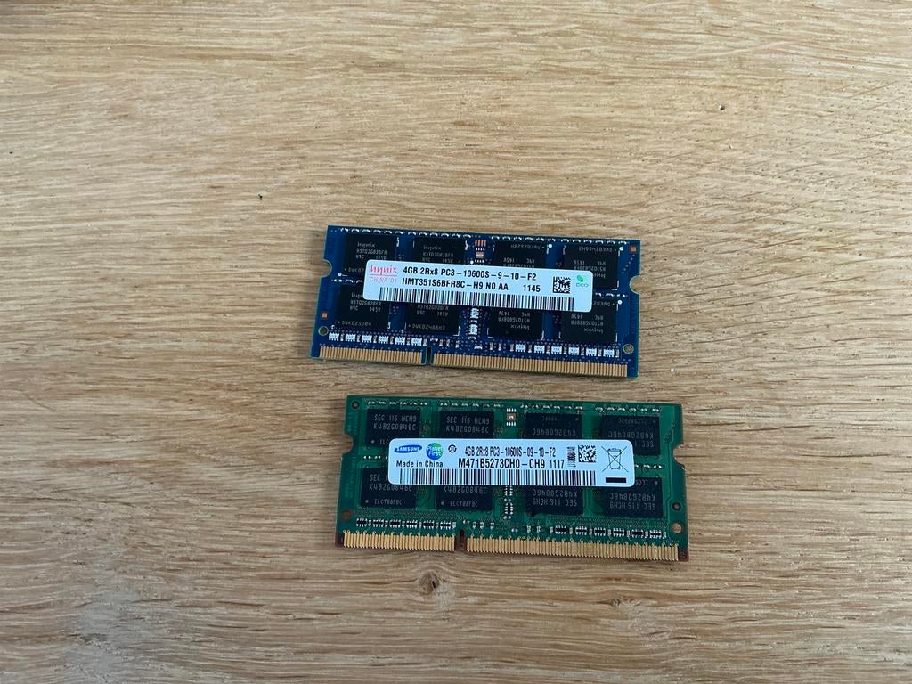 Hynix en Samsung 4GB DDR3 RAM geheugen, Computers en Software, RAM geheugen, Gebruikt, DDR3, Ophalen of Verzenden, Laptop