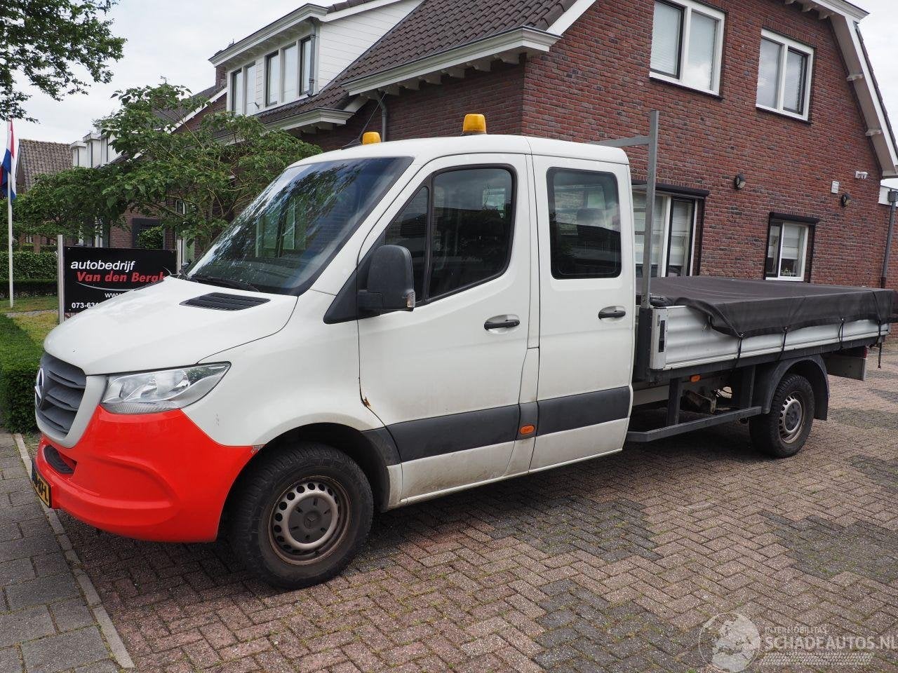 Mercedes-Benz Sprinter 314 2.2Cdi Pickup 5persoons, Auto diversen, Schadeauto's, Automaat, Overige carrosserieën, Wit, Mercedes-Benz