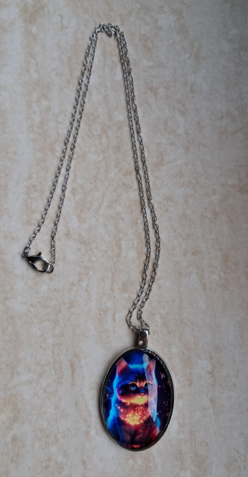 Ketting "kat", Ophalen of Verzenden, Zilver, Overige materialen, Met hanger