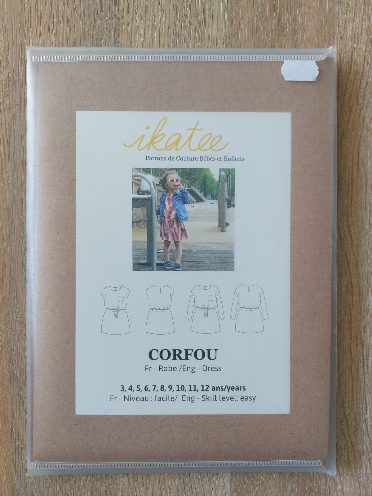 Ikatee Corfou jurk naaipatroon maat 98 tm 152, Ophalen of Verzenden, Nieuw, Kind