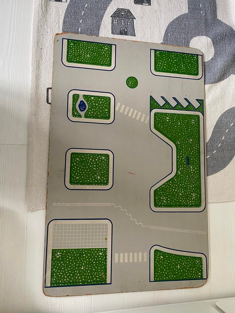 Vintage Lego met bouwplaat en originele opberg kisten, Gebruikt, Lego, Ophalen of Verzenden, Inclusief accessoires