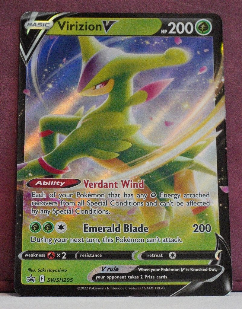Virizion V SWSH295 SWSH Black Star Promos Pokémon Kaart, Verzenden, Nieuw, Losse kaart