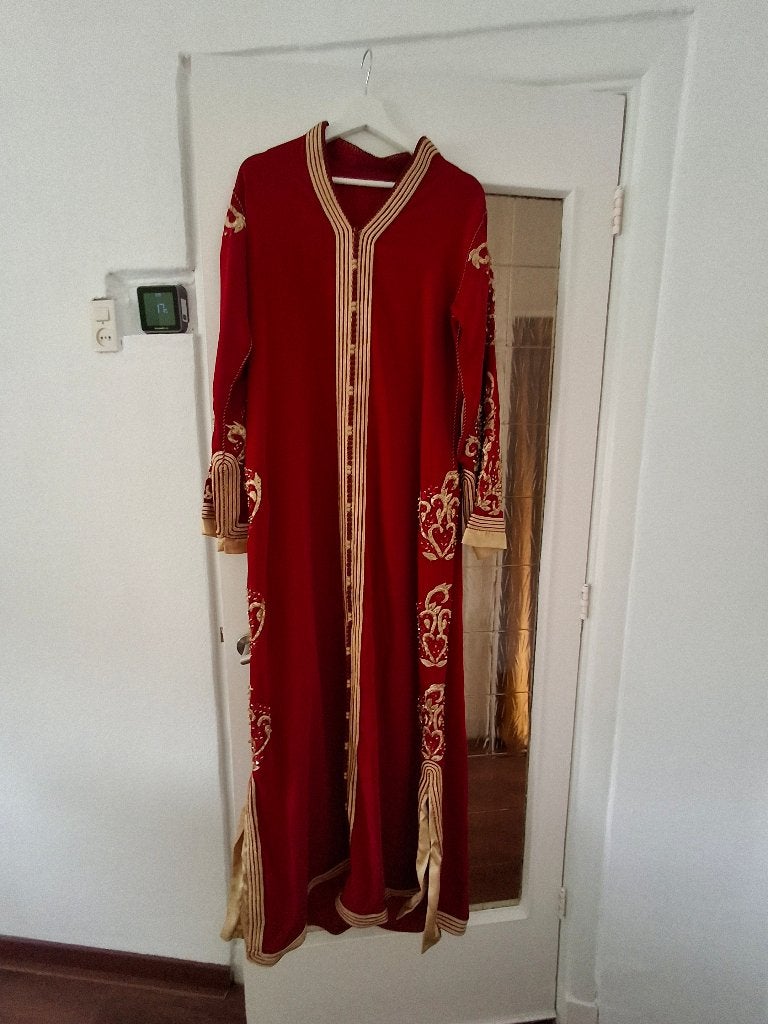 Prachtige rood gouden kaftan, Overige typen, Zo goed als nieuw, Rood, Ophalen