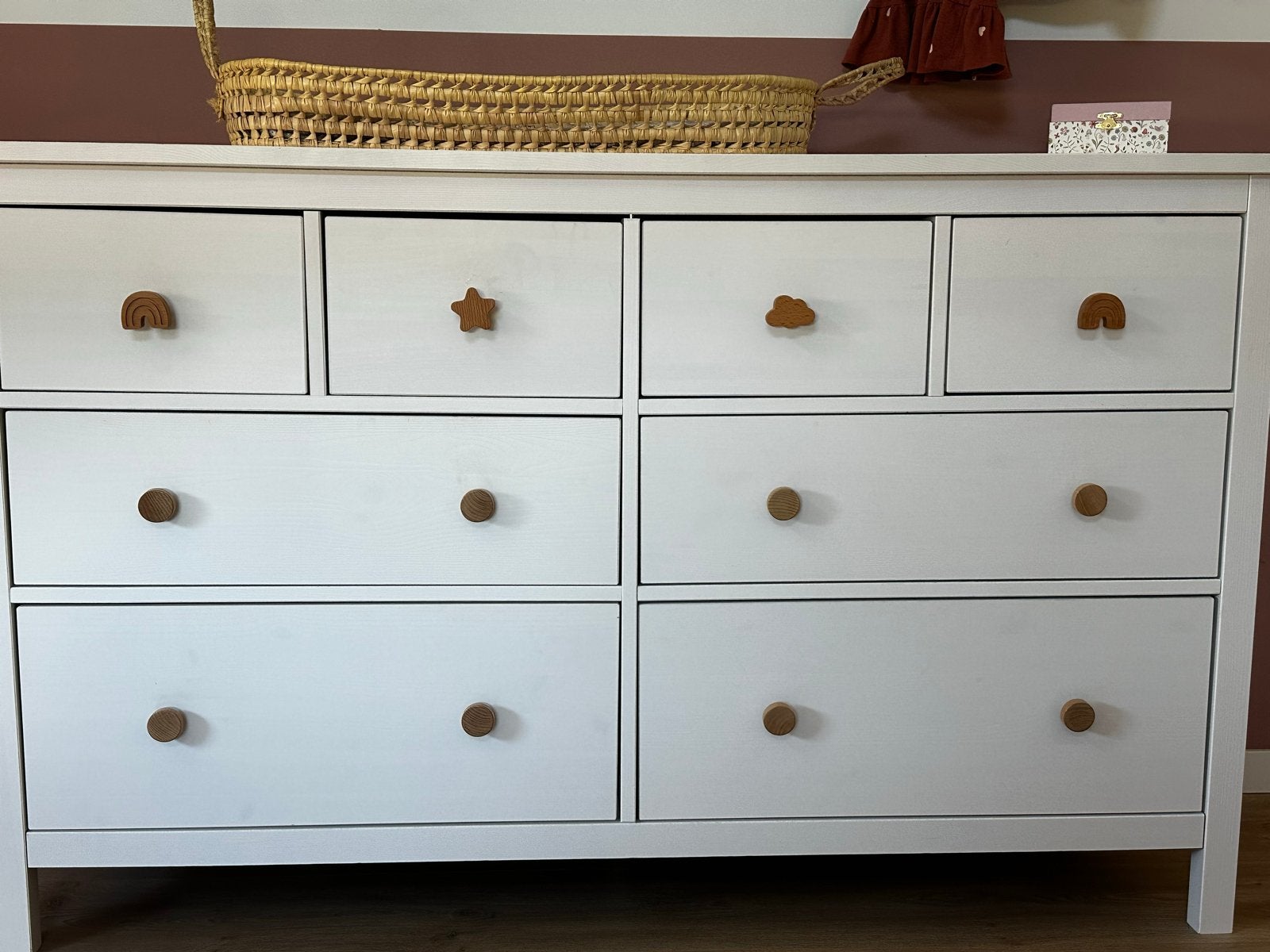 Witte ladekast Hemnes IKEA, Ophalen, Gebruikt, 100 tot 150 cm, Met lade(s)