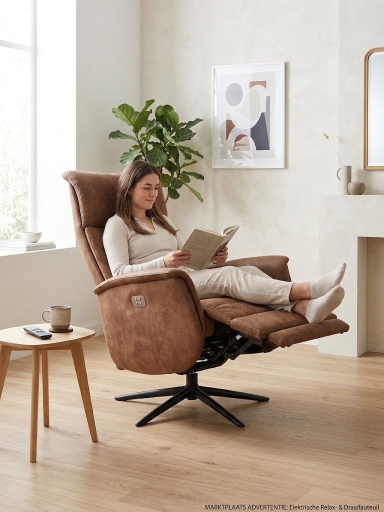 Nu of nooit;  elektrisch verstelbare relaxfauteuil, Ophalen, Gebruikt, Minder dan 75 cm, Luxe, Moderne, elektrisch verstelbare relaxfauteuil