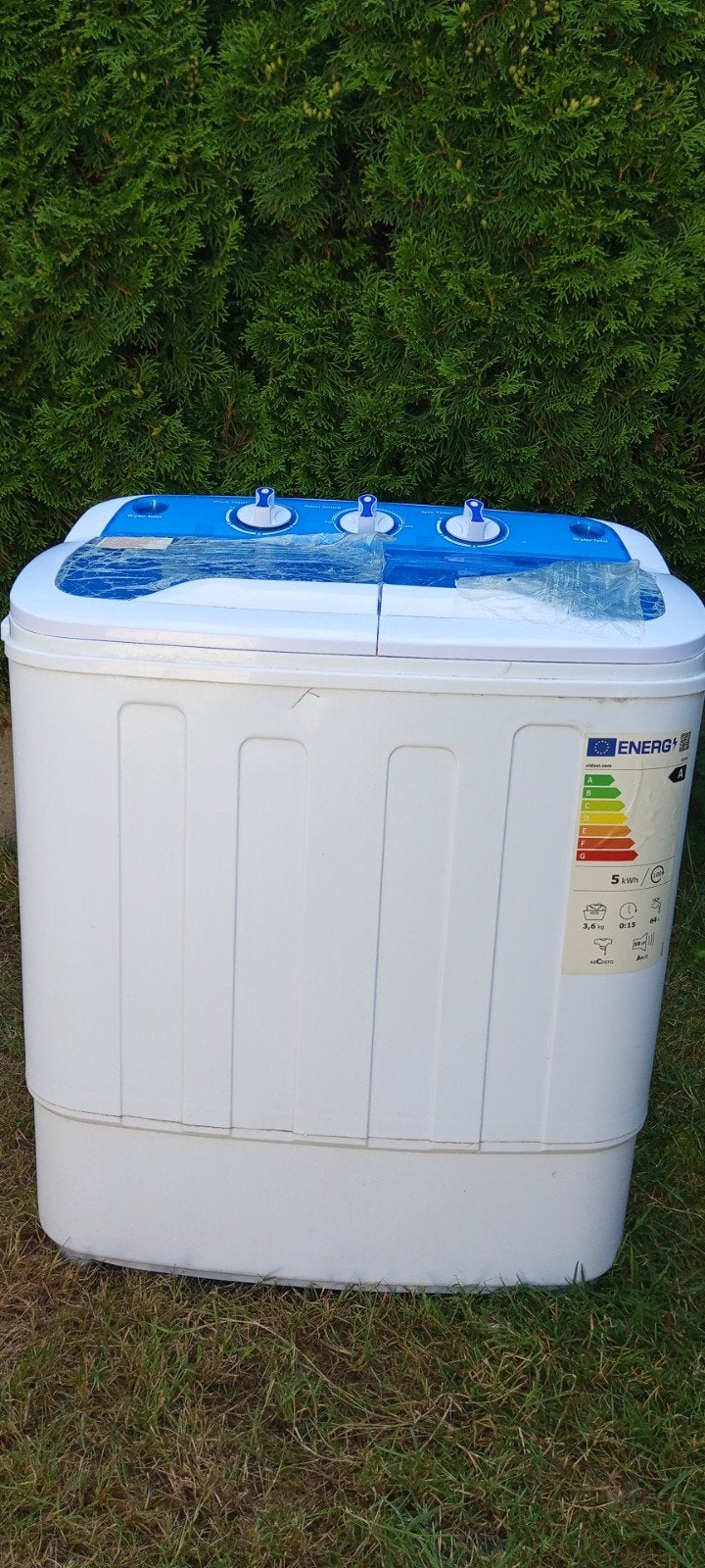Compacte Wasmachine met Centrifuge - VidaXL 3.6kg, Ophalen, Minder dan 1200 toeren, Minder dan 85 cm, Energieklasse A of zuiniger