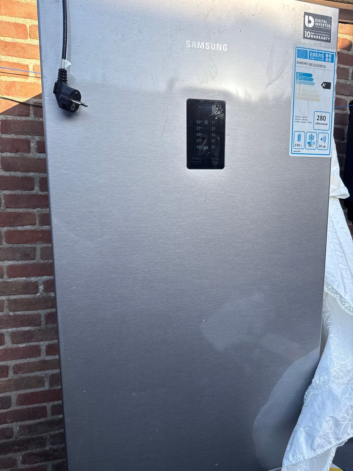 Samsung Koelkast met Aparte Vriezer - Energiezuinig, Witgoed en Apparatuur, Koelkasten en IJskasten, Gebruikt, 200 liter of meer