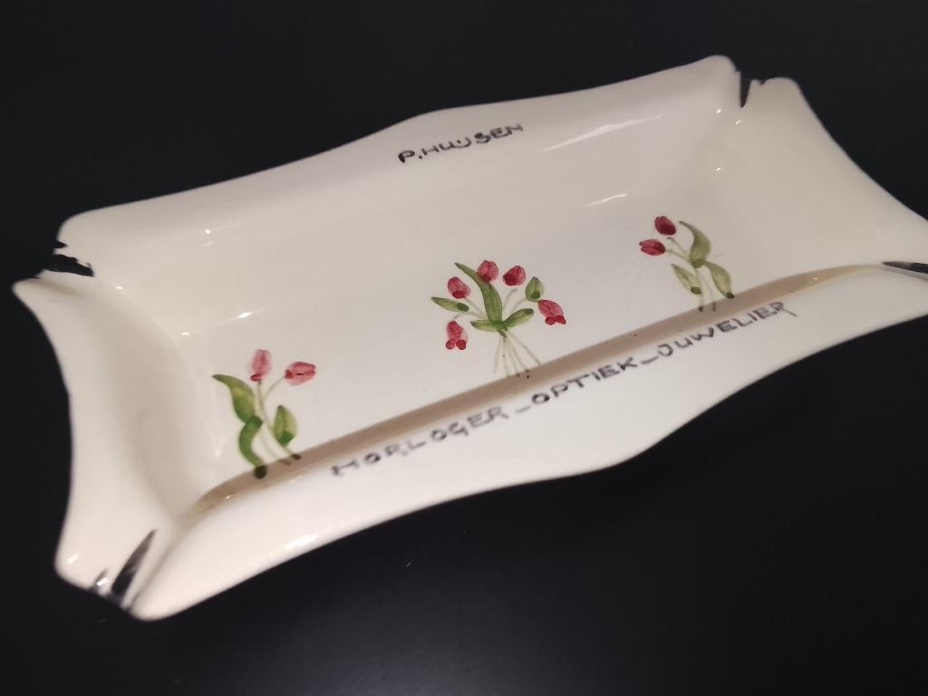 Geglazuurd keramiek asbak 1930-1950, Antiek en Kunst, Verzenden