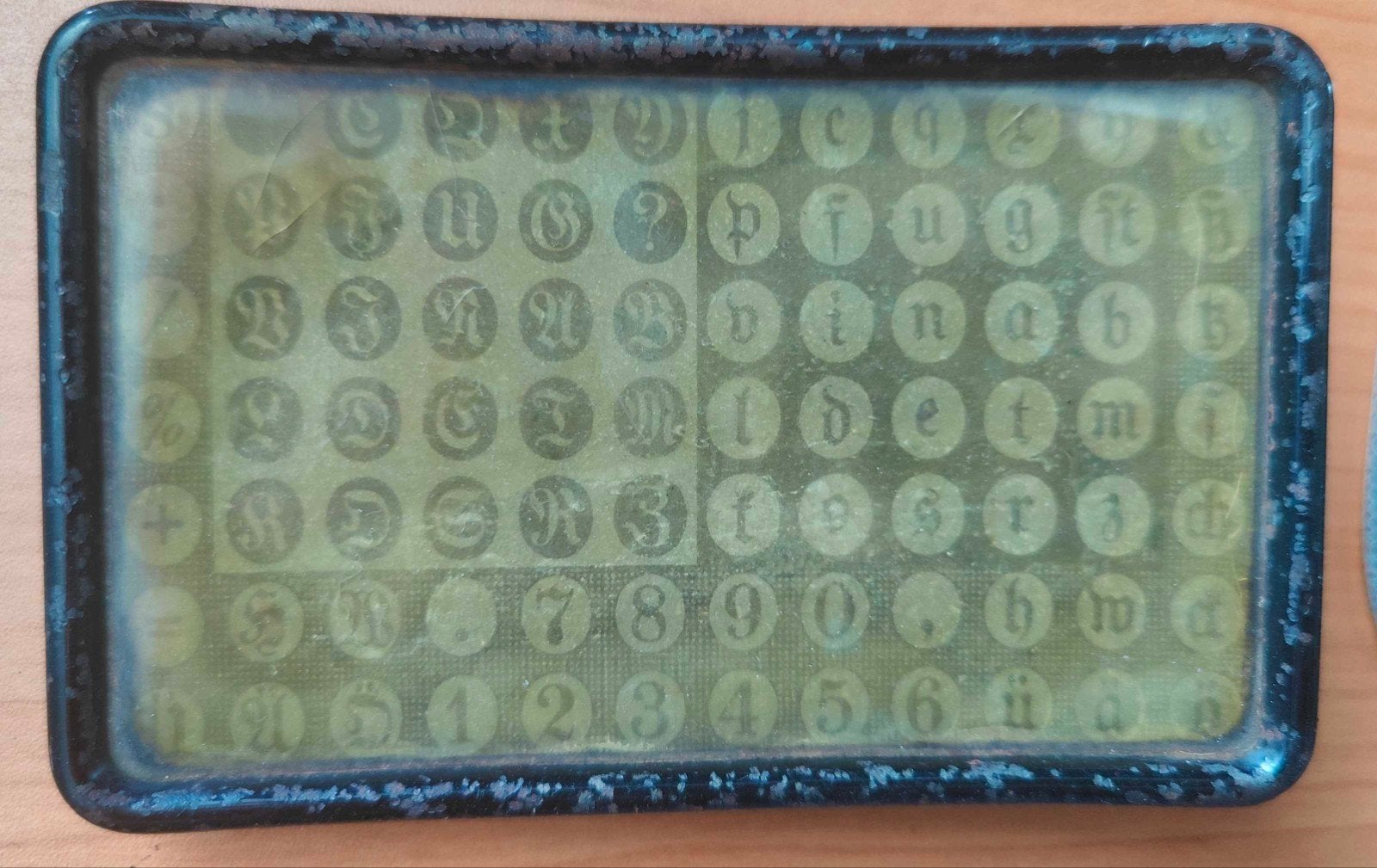 AEG Mignon 3/4 toetsplaat Fraktur, Diversen, Typemachines, Ophalen of Verzenden