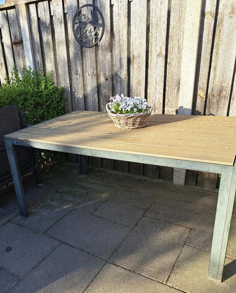 Tuintafel, Tuin en Terras, Ophalen, Gebruikt, Rechthoekig, Aluminium