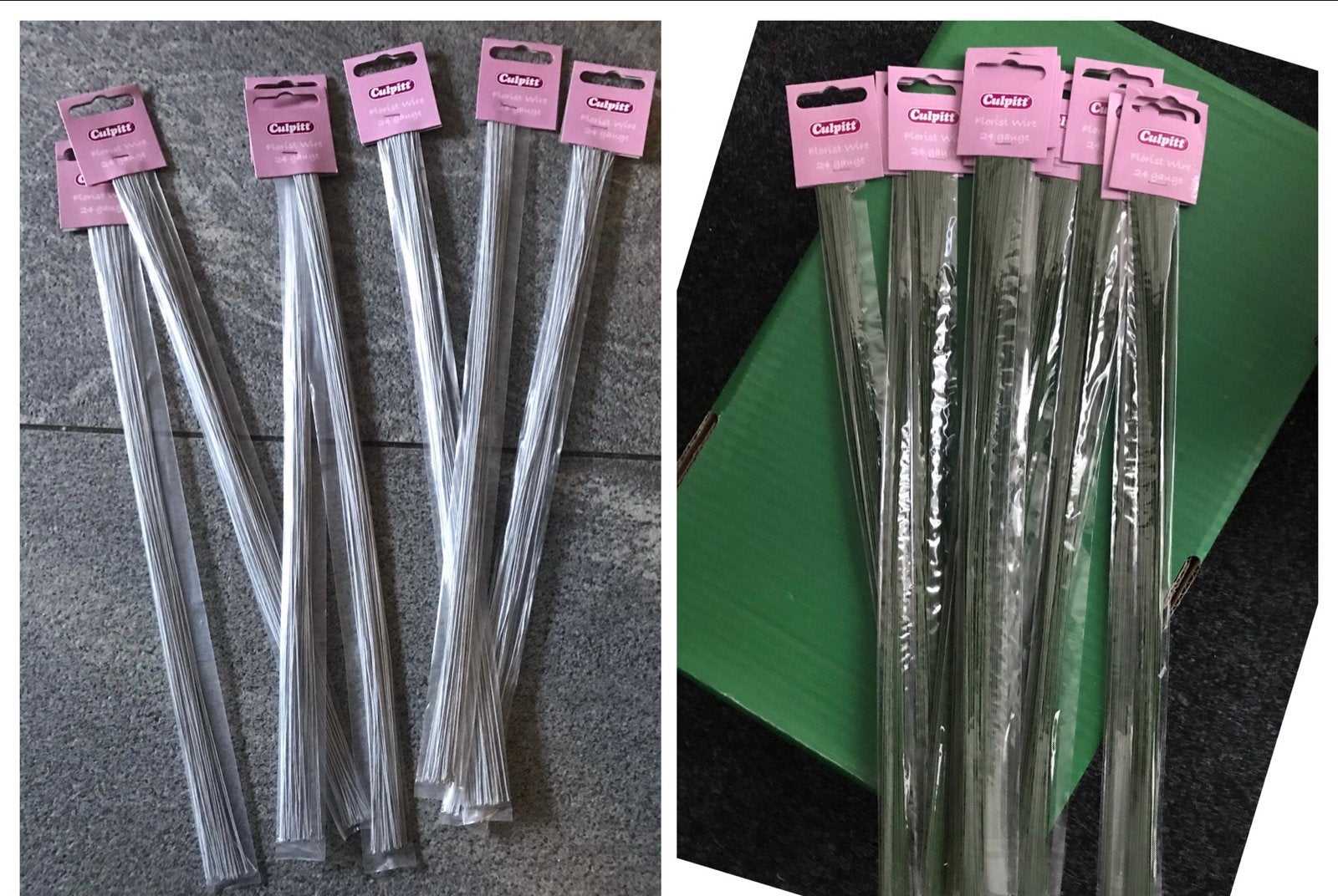 Culpitt Bloemendraad Zilver 24 gauge zilver en groen, Ophalen, Zilver, Nieuw, Overige merken