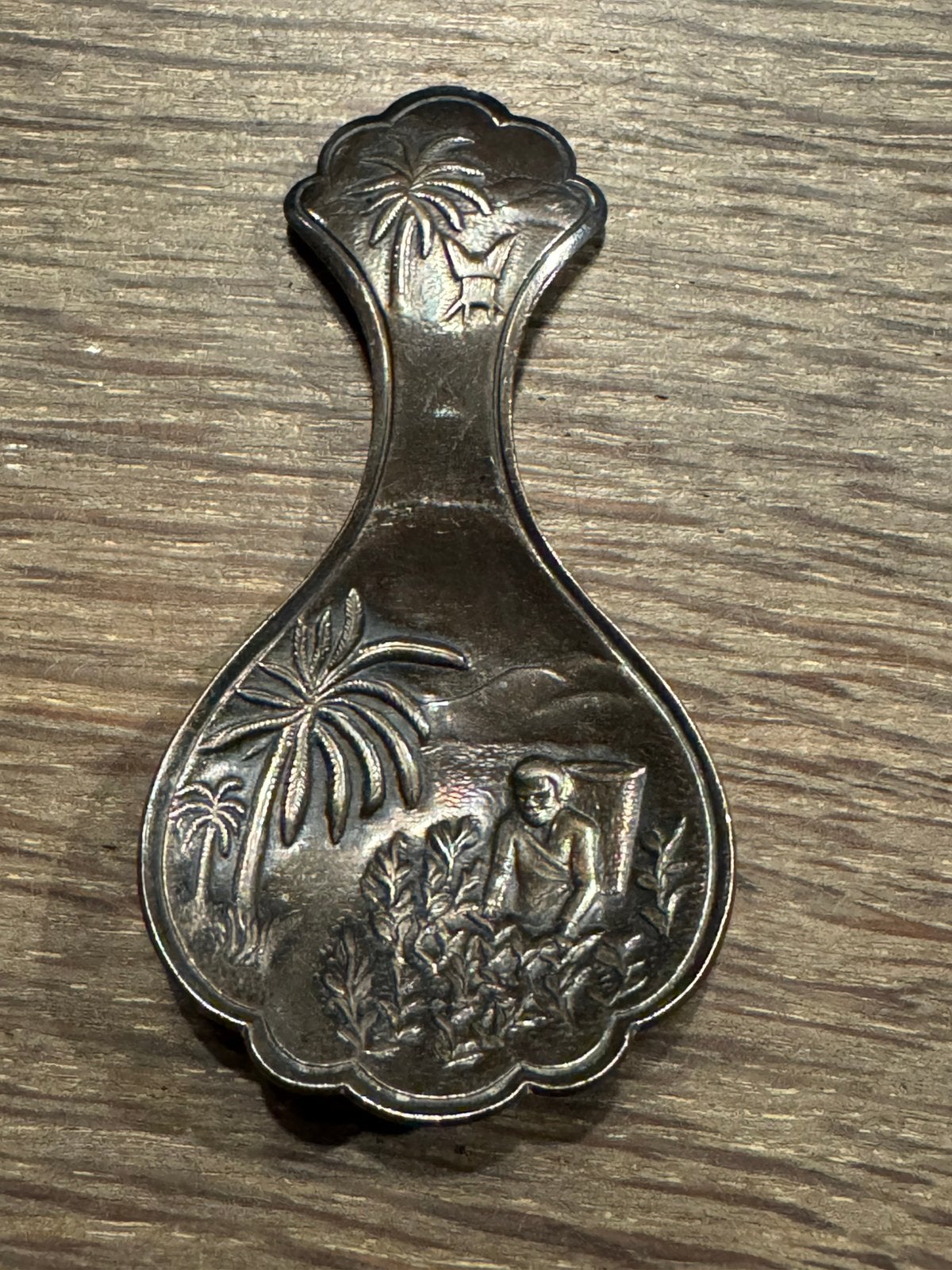 Nieuwpoort verzilverd repousse theeschepje, Antiek en Kunst, Ophalen of Verzenden