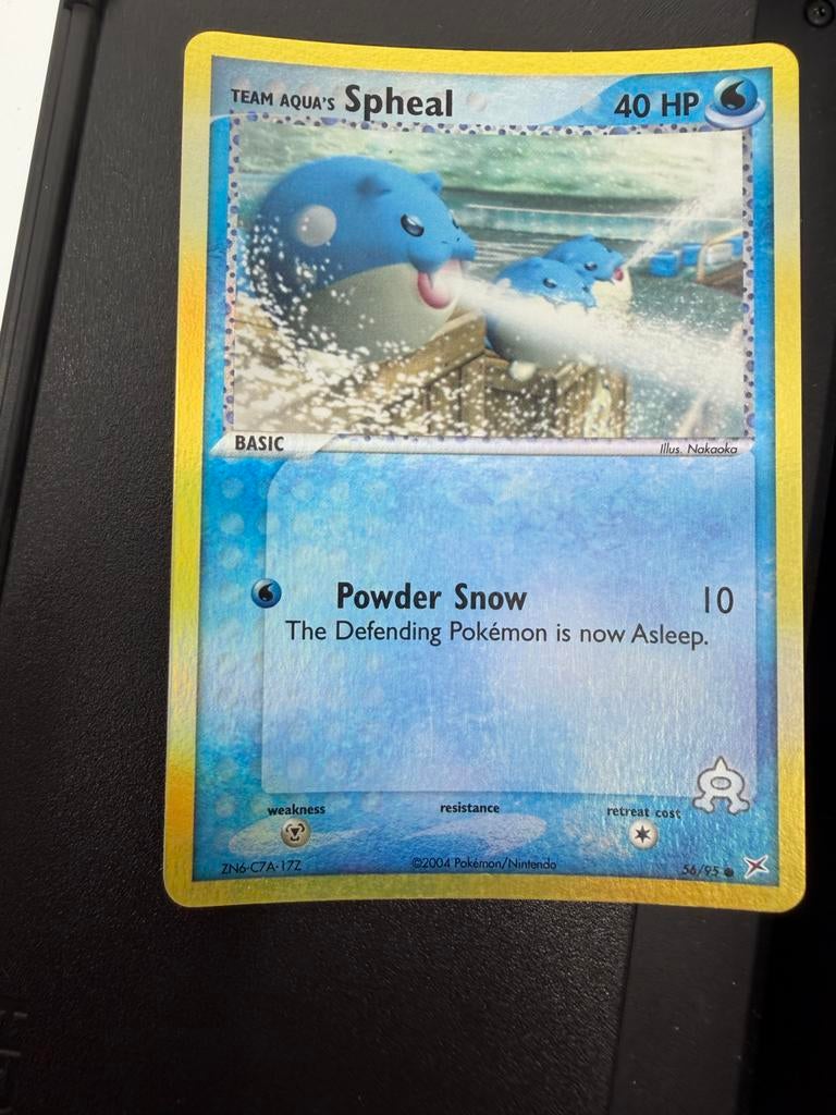Team Aqua's Spheal Pokémon Kaart (2004), Ophalen of Verzenden, Gebruikt, Losse kaart