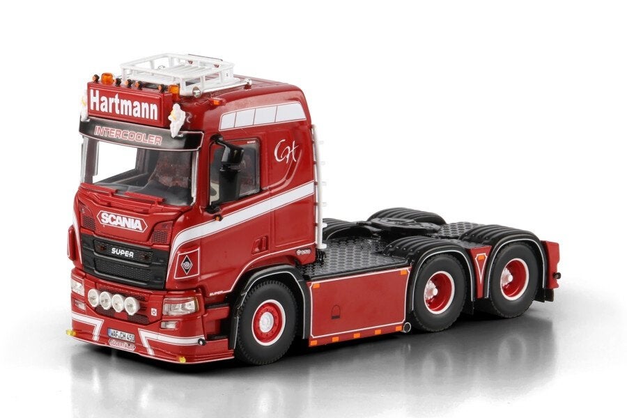 WSI SCANIA R NORMAL CR20N 6X2  TAG AXLE  HARTMANN, Hobby en Vrije tijd, Ophalen of Verzenden, Nieuw, Bus of Vrachtwagen, Wsi