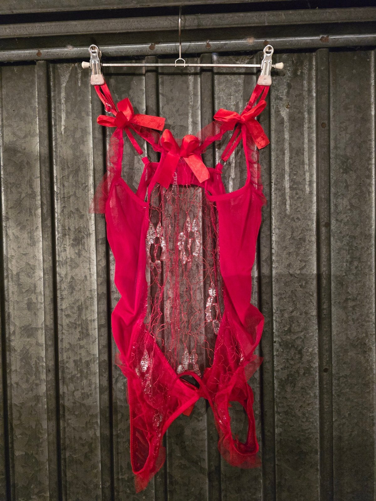 Nieuw rood kanten body/korset maat S, Verzenden, Rood, Body of Korset