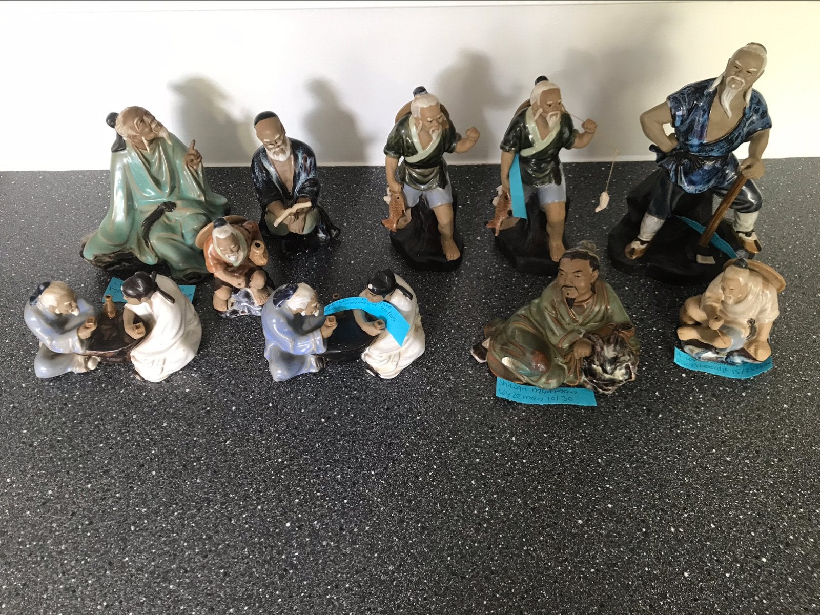 10 Shiwan Mudman beeldjes, Ophalen, Gebruikt