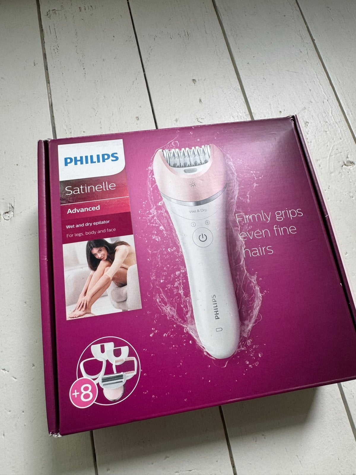 Philips Satinelle Advanced epilator - compleet, z.g.a.n., Ophalen of Verzenden, Zo goed als nieuw, Scheren en Epileren