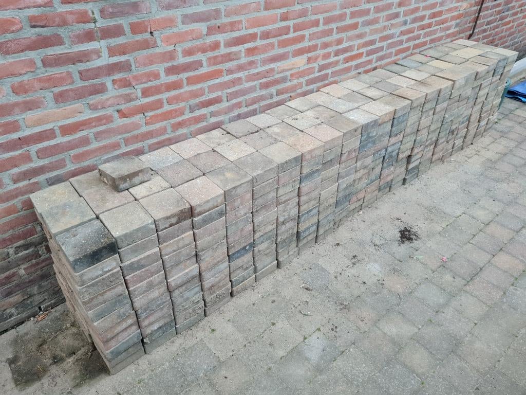 Gratis klinkers 15x15x6 cm - ca. 15m2 in Landgraaf, Tuin en Terras, Ophalen, Gebruikt, Klinkers, 10 m² of meer