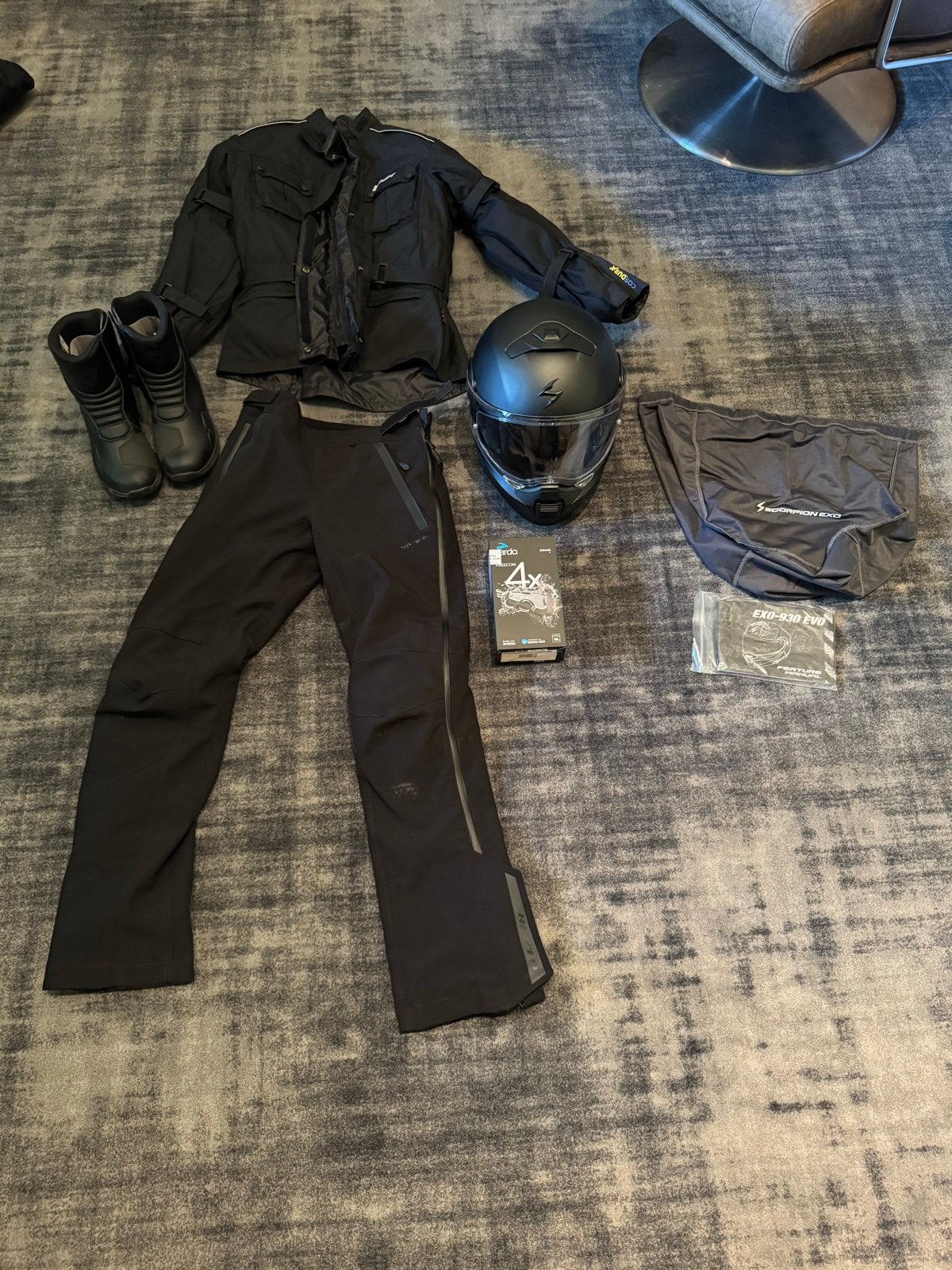 Complete motoroutfit: DXR jas, REV'IT! broek & laarzen, Helm, Ophalen, Tweedehands, Dames, Overige typen