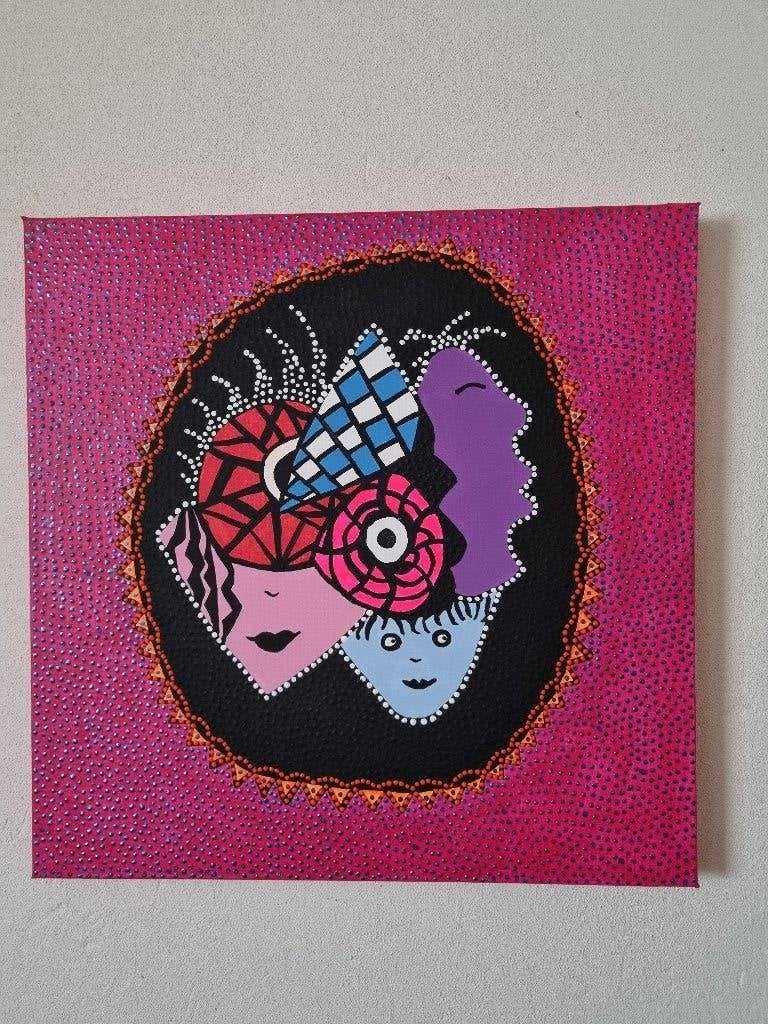 schilderij acryl op doek, Ophalen of Verzenden