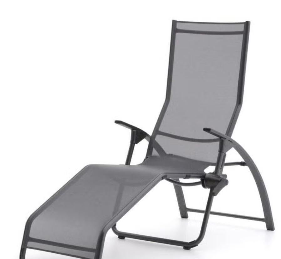 Tuin/ relaxstoel Kettler Tampa , antraciet, Tuin en Terras, Tuinstoelen, Ophalen, Metaal, Verstelbaar