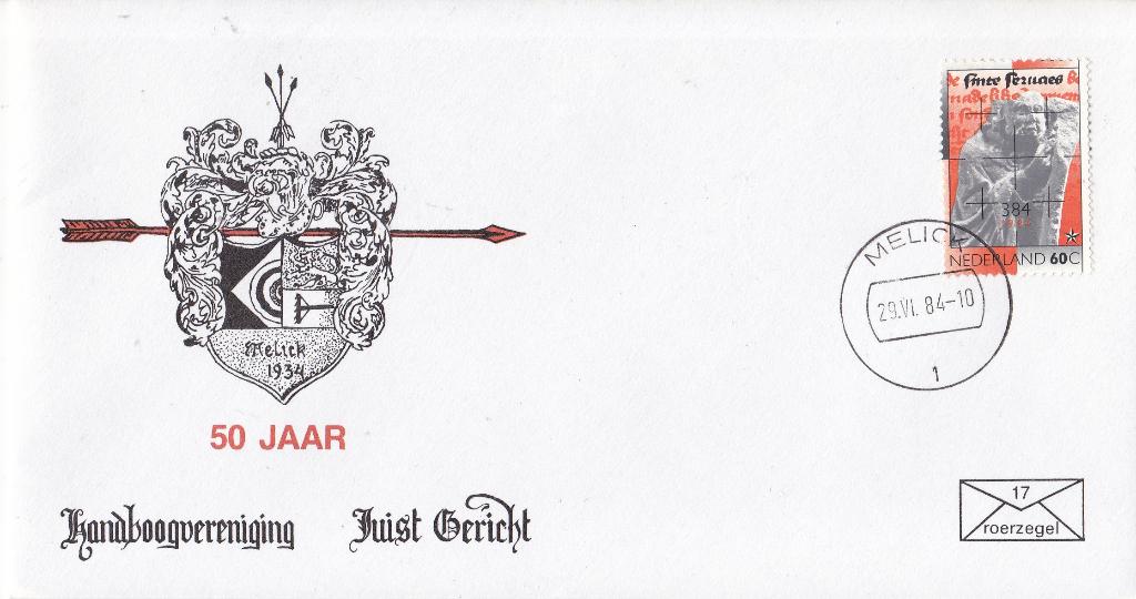 Roerzegel-enveloppe – Melick – nummer 17, Verzenden, Envelop