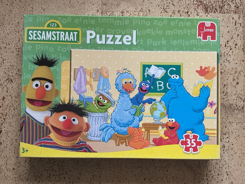 Sesamstraat 35 stukjes, Ophalen of Verzenden, 10 tot 50 stukjes, Gebruikt, 2 tot 4 jaar