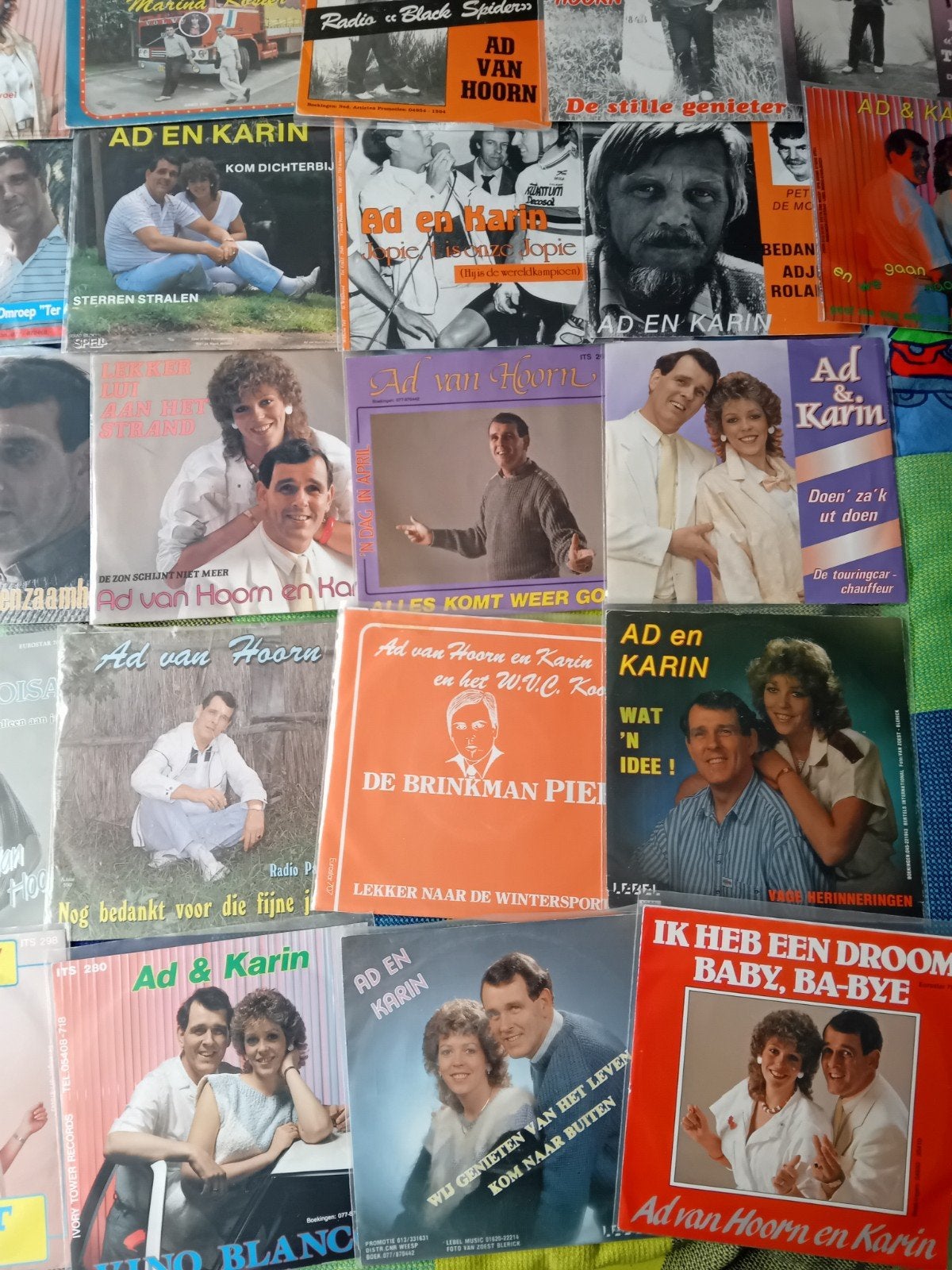 Ad van Hoorn & Ad en Karin Vinyl Collectie - Diverse Singles, Gebruikt, 7 inch, Ophalen of Verzenden, Fotohoes