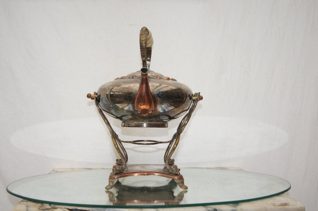 Bouilloire Theeketel op standaard, Antiek en Kunst, Ophalen of Verzenden