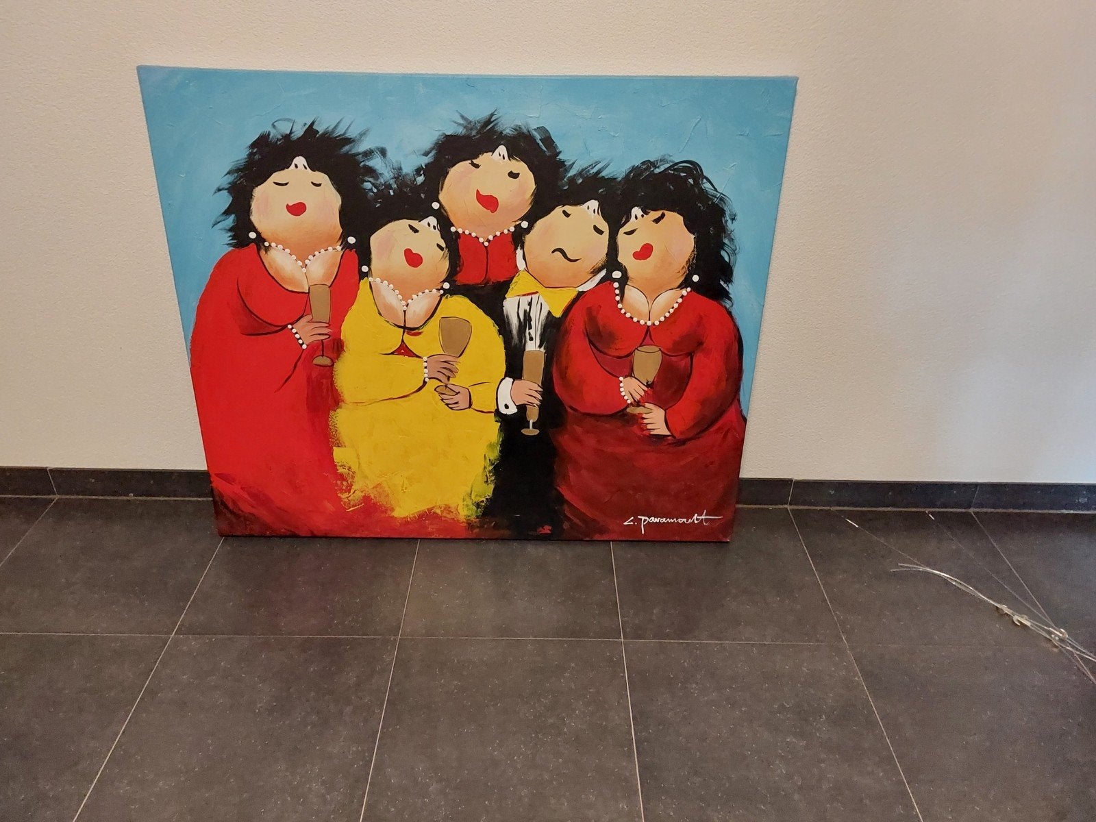 Vrolijk schilderij ., Ophalen
