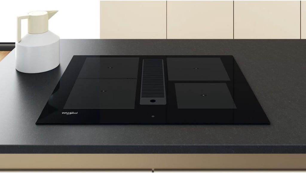 Whirlpool WVH1065B Zwart Ingebouwd 65 cm afzuigkap, Witgoed en Apparatuur, Ophalen, Nieuw, 4 kookzones, Energieklasse A of zuiniger