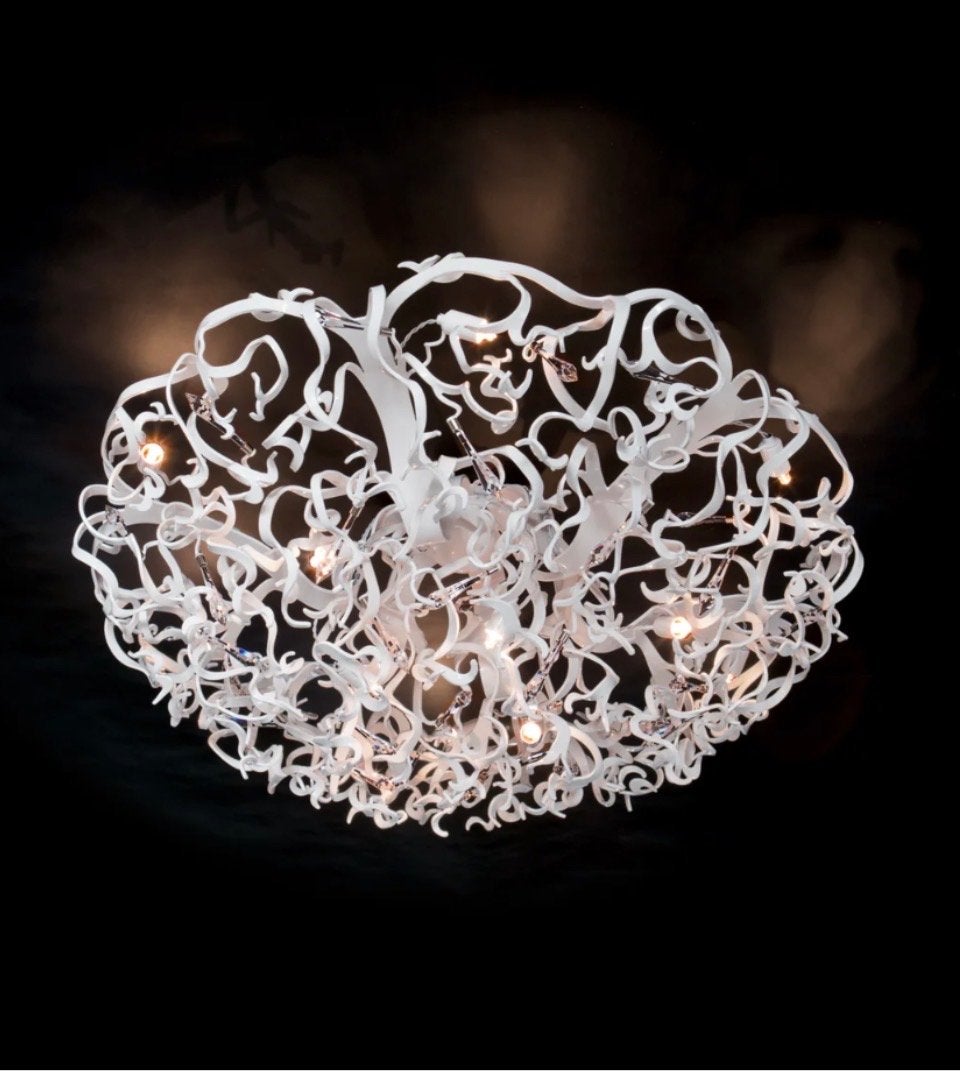Brand van Egmond Flower Power Light - Wit, Ø 80 cm, Huis en Inrichting, Ophalen of Verzenden, Zo goed als nieuw, Metaal, Brand van Egmond