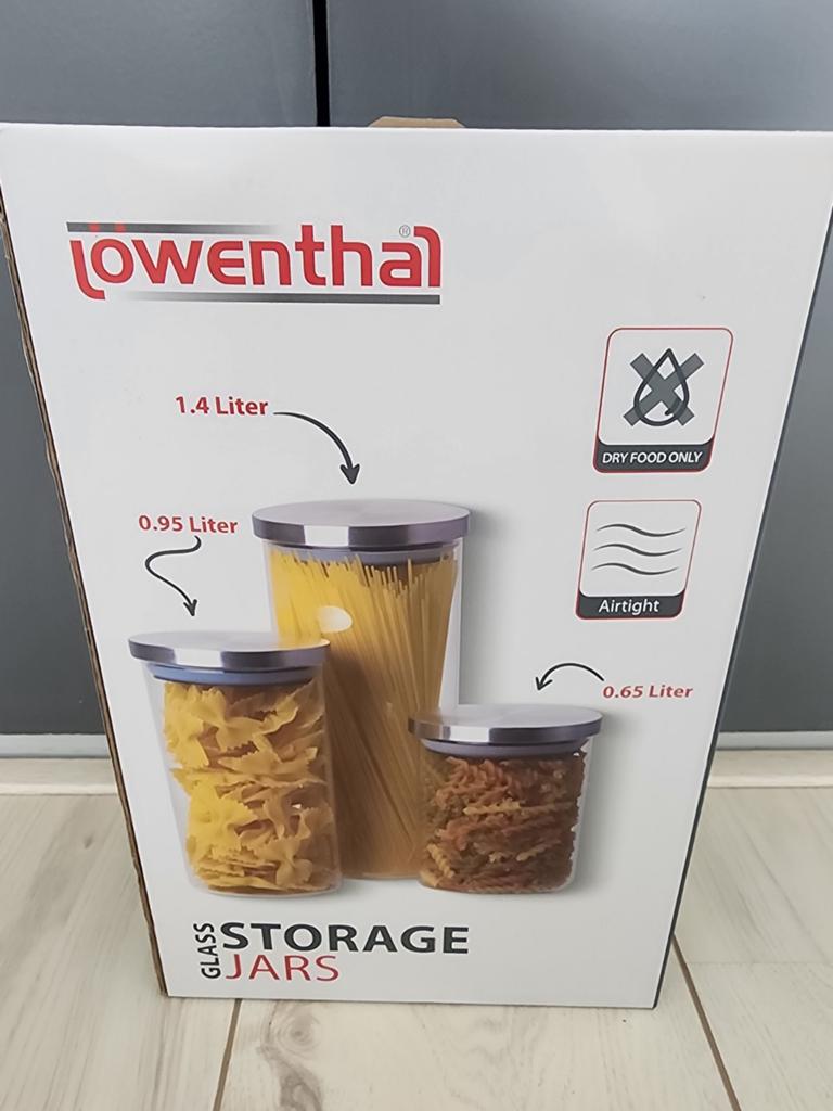 Lowenthal Glazen Voorraadpotten Set - 3 Stuks, Ophalen of Verzenden