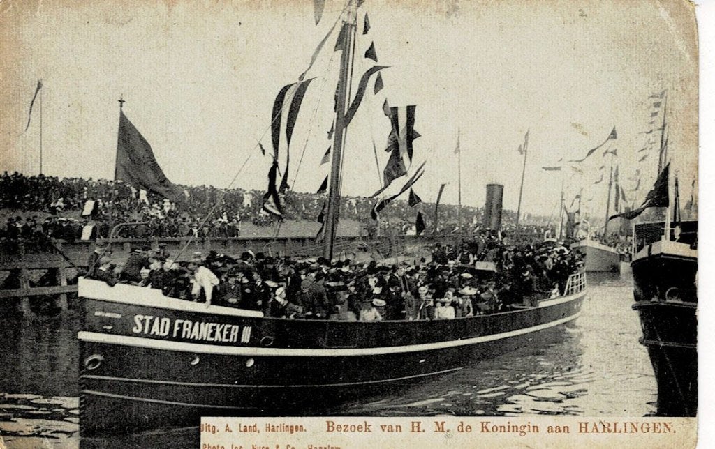 Harlingen , ss Stavoren III met Koninklijke bezoek, Verzamelen, Ophalen of Verzenden, Voor 1920, Ongelopen, Zuid-Holland