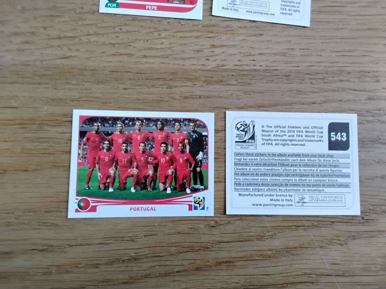 Panini FIFA WK 2010 Sticker Portugal Teamfoto (nr. 543), Ophalen of Verzenden, Zo goed als nieuw, Poster, Plaatje of Sticker