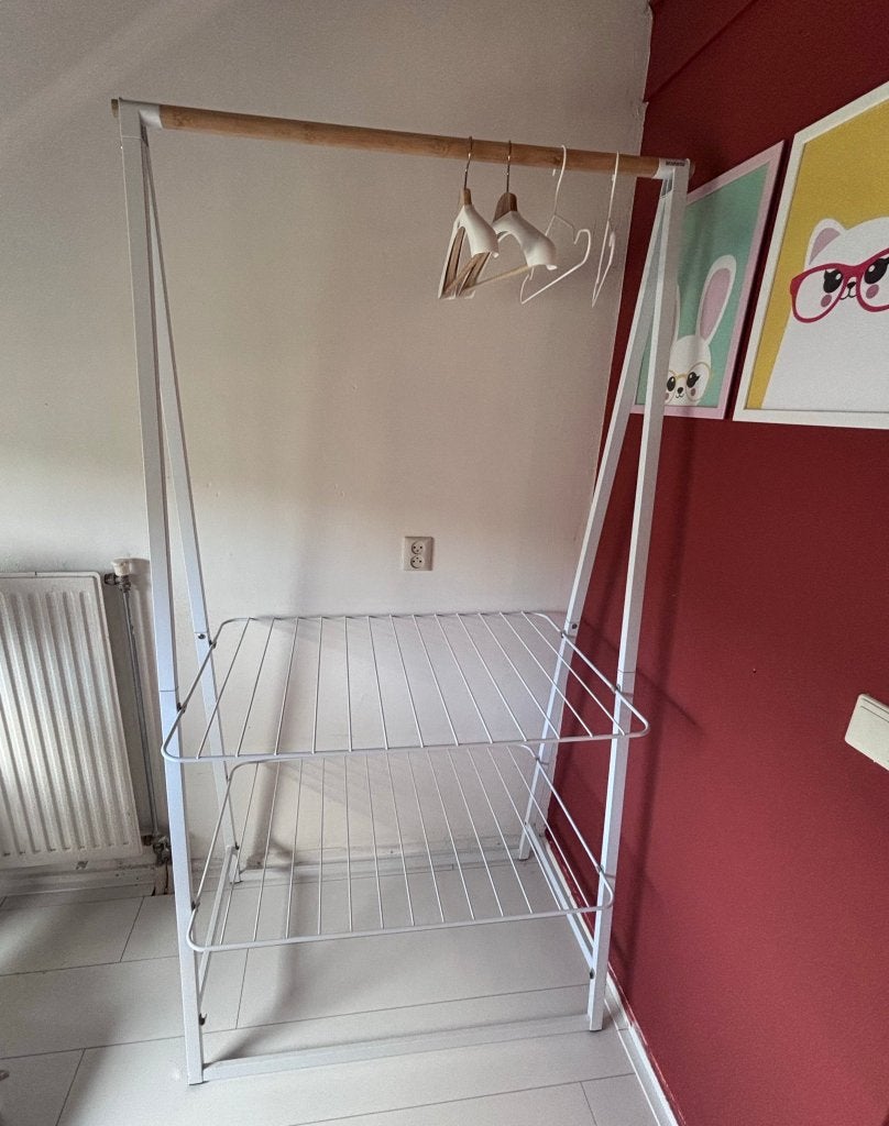 Kledingrek Brabantia Linn wit groot, Ophalen, Zo goed als nieuw