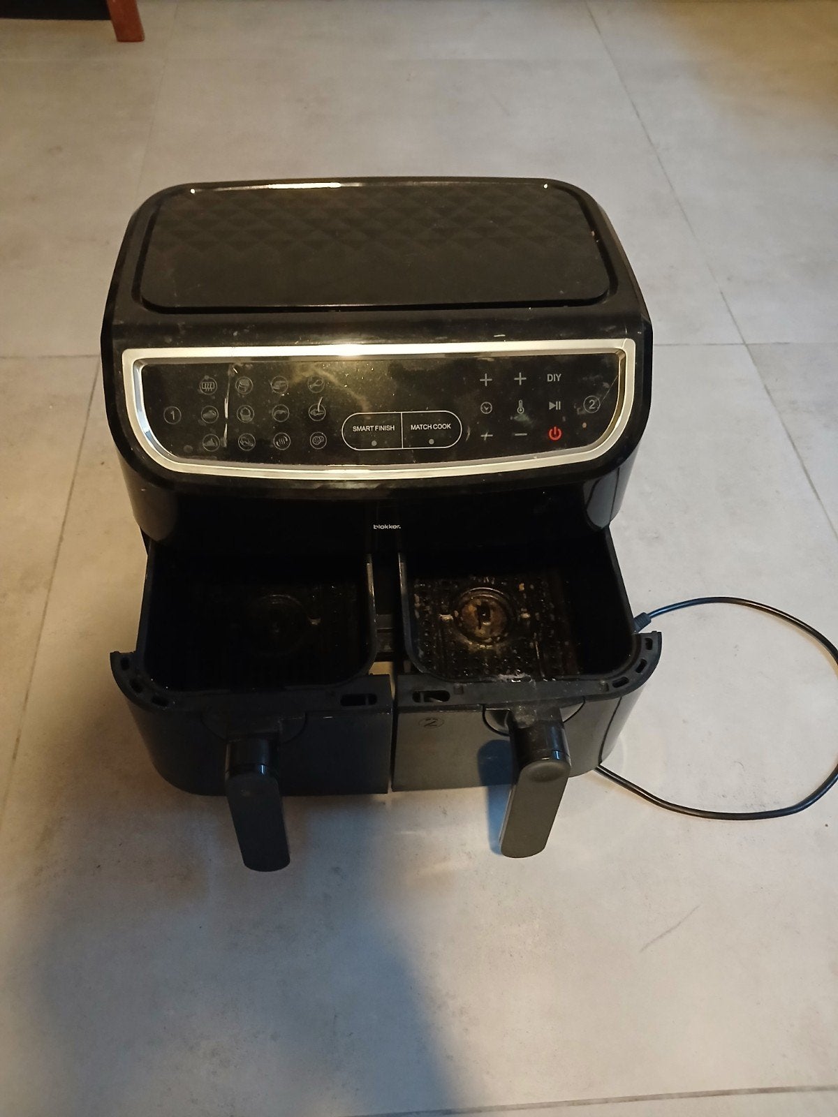 Dubbele Airfryer - Zo goed als nieuw blokker, Ophalen of Verzenden, Zo goed als nieuw, Airfryer, 1500 gram of meer