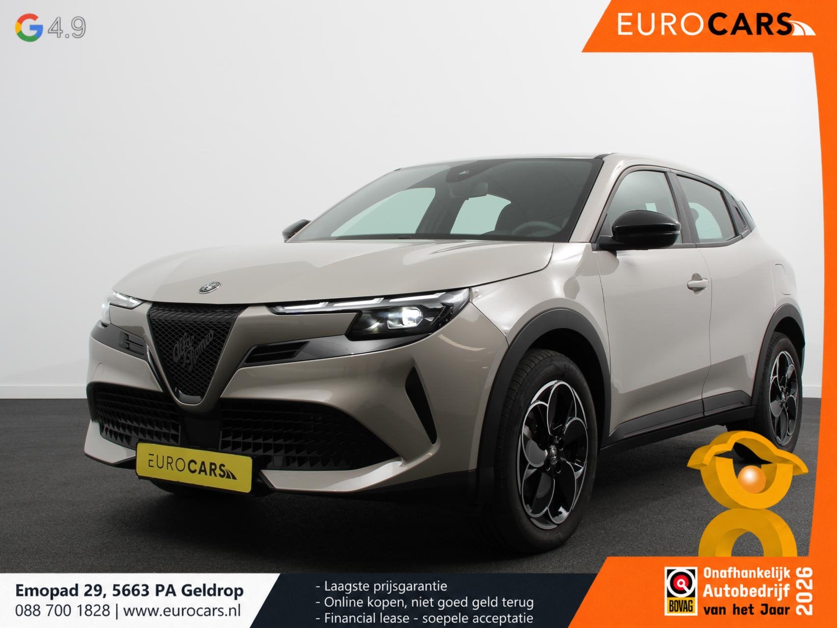 Alfa Romeo Junior Elettrica Automaat 156PK Adaptieve Cruise, Auto's, Stof, Gebruikt, 705 min, Adaptive Cruise Control