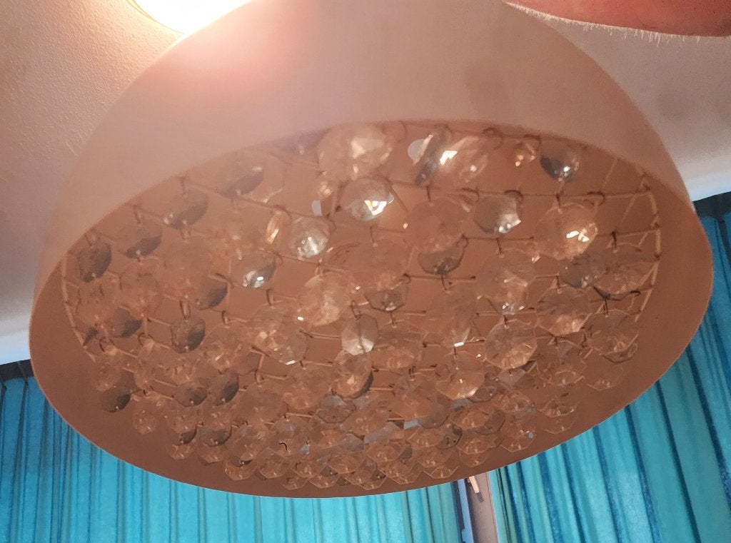 Hanglamp 40 cm, Huis en Inrichting, Gebruikt, Glas, Modern, E27 (groot)