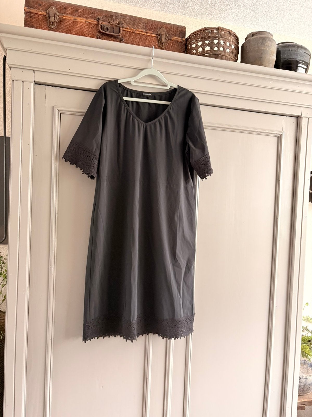 Exxcellent Zwart Travelstof Jurkje, Kleding | Dames, Zwart, Maat 42/44 (L), Nieuw, Ophalen of Verzenden